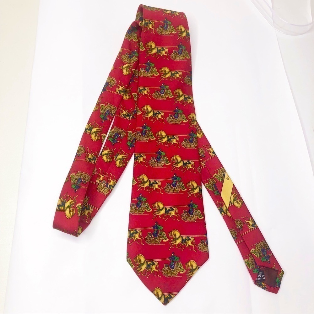 Salvatore Ferragamo Red‎ Silk Tie